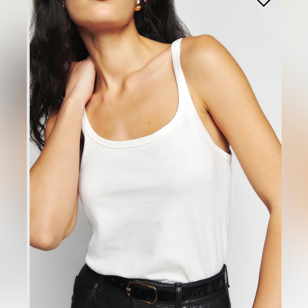 Reformation “Madden” Tank in White (100% cotton) - Size XL - NEW with tags